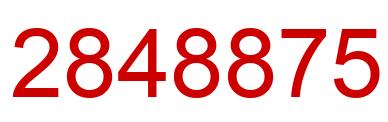 Number 2848875 red image