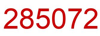 Number 285072 red image