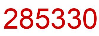 Number 285330 red image