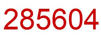 Número 285604 imagen rojo