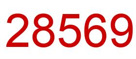 Number 28569 red image