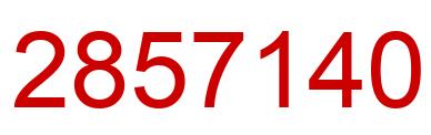 Number 2857140 red image