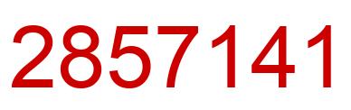 Number 2857141 red image