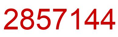Number 2857144 red image