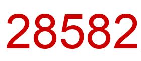 Number 28582 red image