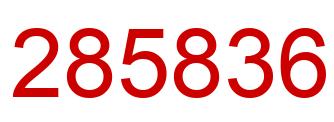Number 285836 red image