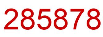 Number 285878 red image