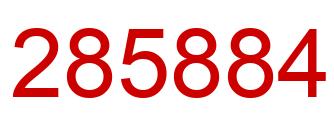 Number 285884 red image