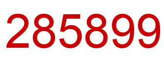 Número 285899 imagen rojo