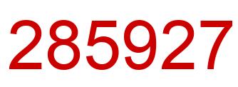 Number 285927 red image