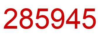Number 285945 red image