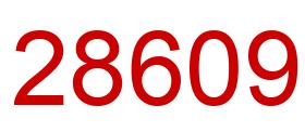 Number 28609 red image