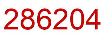 Number 286204 red image