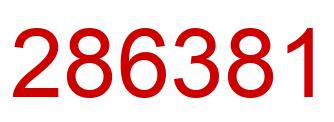 Number 286381 red image