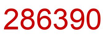 Number 286390 red image
