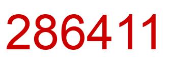 Number 286411 red image