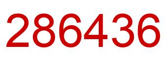 Number 286436 red image