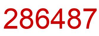 Number 286487 red image