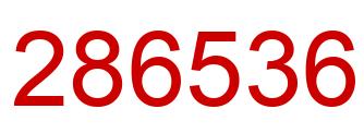 Number 286536 red image
