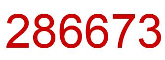 Number 286673 red image