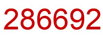 Number 286692 red image