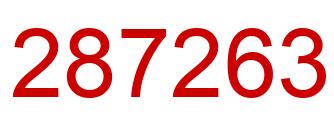 Number 287263 red image