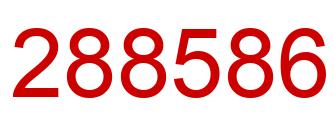 Number 288586 red image