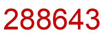 Number 288643 red image
