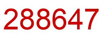 Number 288647 red image