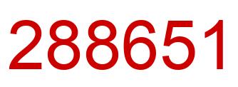 Number 288651 red image