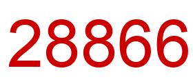 Number 28866 red image