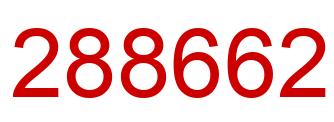 Number 288662 red image