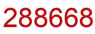 Number 288668 red image