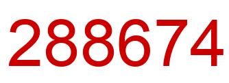 Number 288674 red image