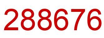 Number 288676 red image