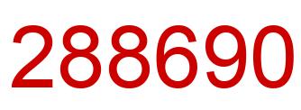 Número 288690 imagen rojo