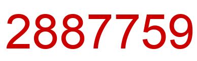 Number 2887759 red image