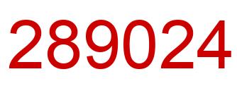 Número 289024 imagen rojo