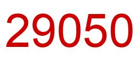 Number 29050 red image