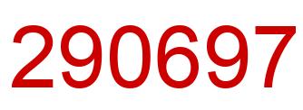 Number 290697 red image