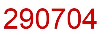 Number 290704 red image