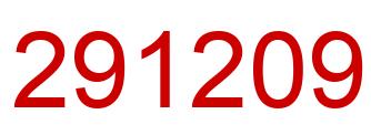 Number 291209 red image