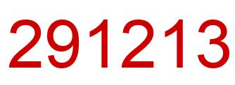 Number 291213 red image