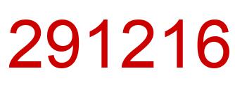 Number 291216 red image