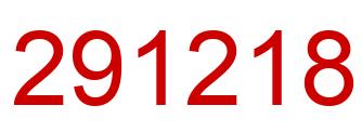 Number 291218 red image