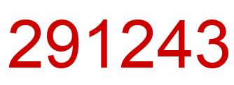 Number 291243 red image