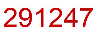 Number 291247 red image