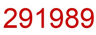 Número 291989 imagen rojo