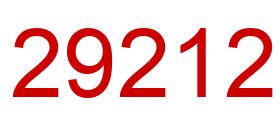 Number 29212 red image