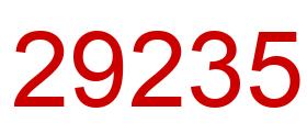 Number 29235 red image